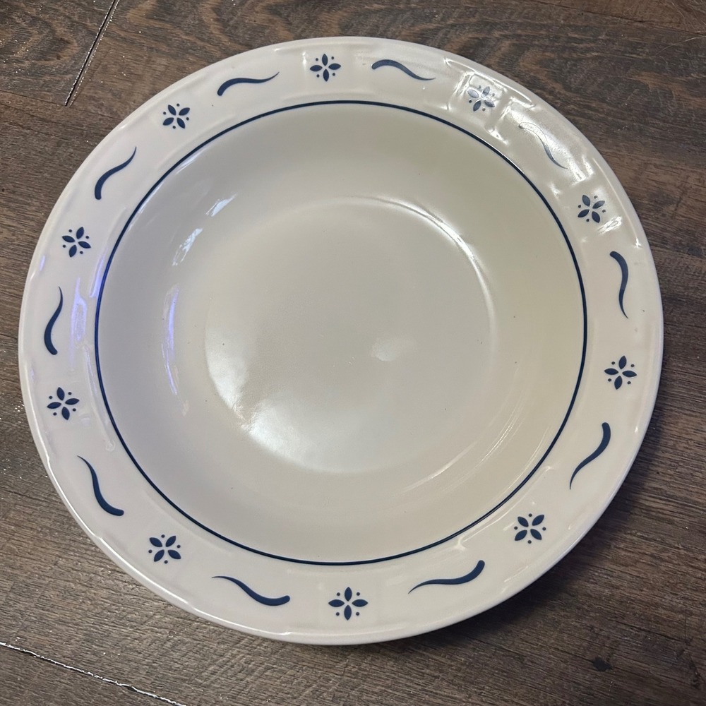 Longaberger Woven Traditions Classic Blue 12 Inch Bowl Made in USA